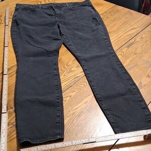 NYDJ Jeans Womens 14 BLACK Faded Denim Used Preowned Pants